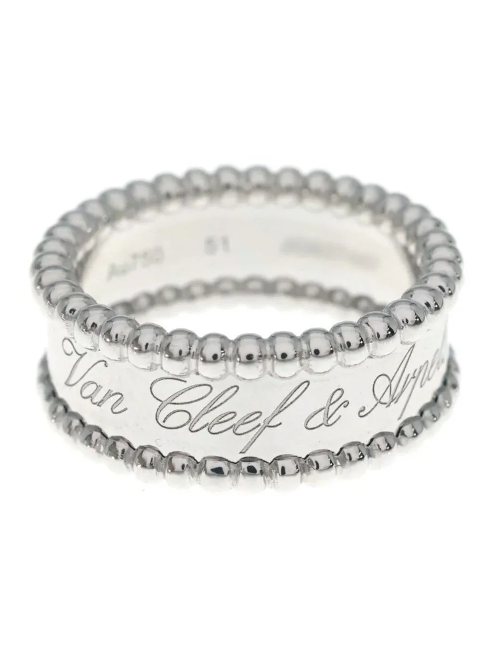 Van Cleef & Arpels Perlee Signature Ring 18k White Gold